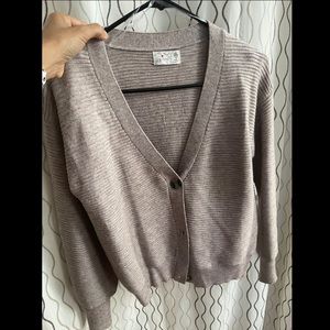 Poof Apparel Women’s Sweater Cardigan Ribbed Button down Size Small